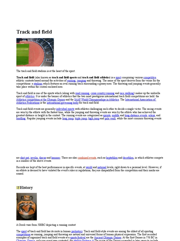 Track and Field Measurements PDF