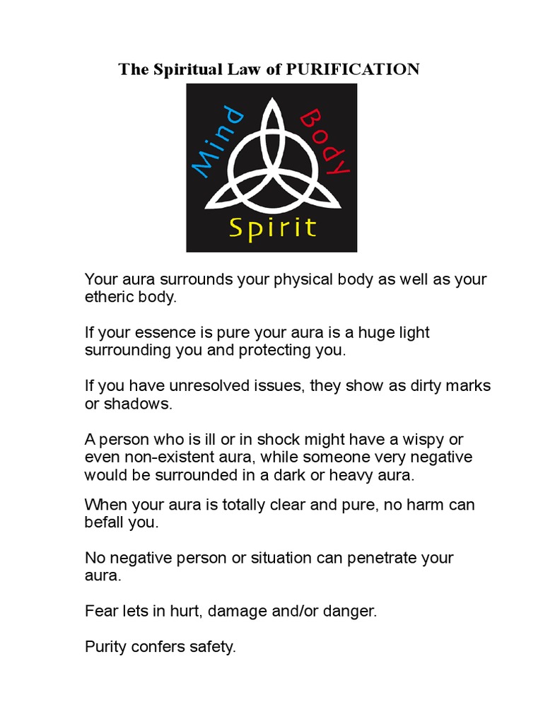 The Spiritual Law of Purification Aura (Paranormal)