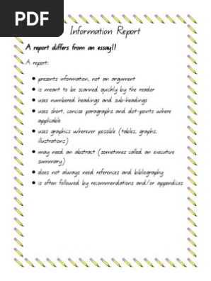 information report