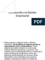 Introducción A La Gestión Empresarial