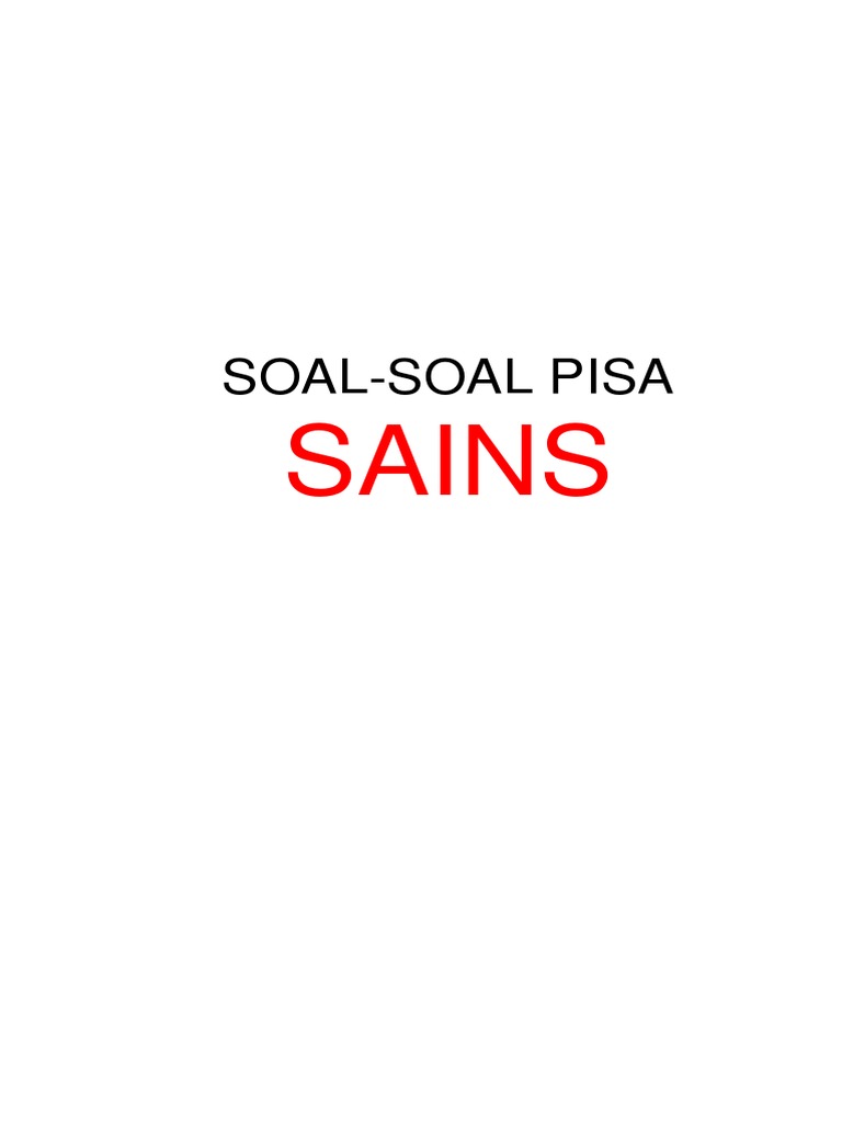 Soal Sains Pisa 01