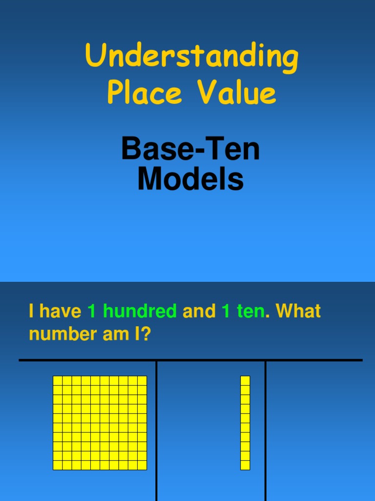 Understanding Base-Ten Place Value | PDF