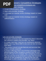 Download Strategic Management- Generic Competitive Strategies by Mangan SN24085029 doc pdf