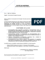 Convocazione e atti istruttori Consiglio 29.9.2014