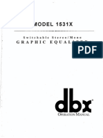 DBX Equalizer 1531X Owners Manual - Original PDF