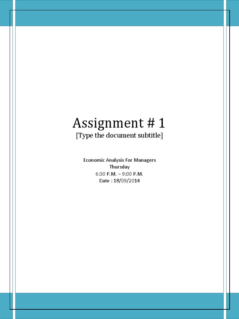 Eco Assignment | PDF