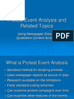 Protest Event Analysis and Related Topics
