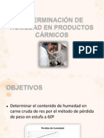 Determinación de Humedad en Productos Cárnicos