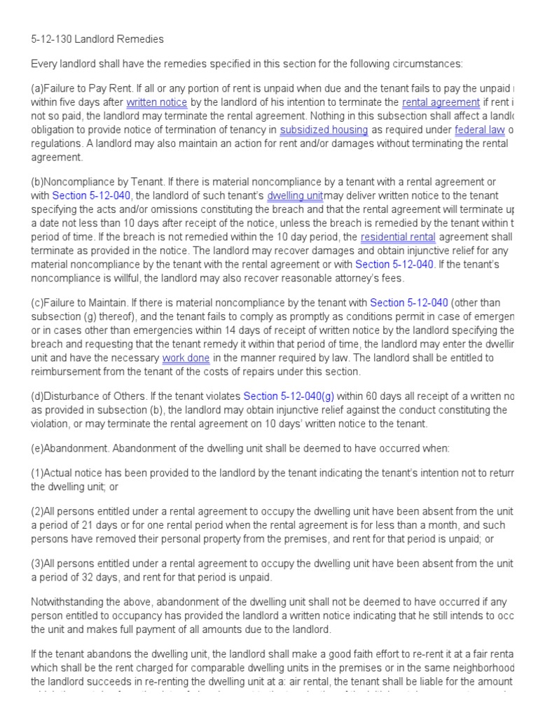 Landlord Remedies _ Chicago Residential Landlord Tenant Ordinance