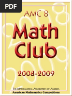 Download AMC 8 2008-2009 - American Mathematics Competition - AMC 8 Math Club 2008-2009 - 132p by flowingtulane SN240885242 doc pdf