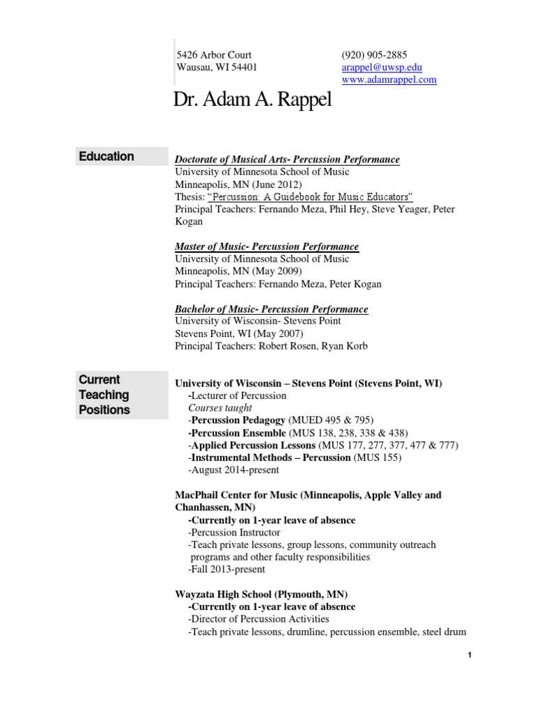 cv | Minnesota | Orchestras