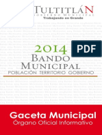 Bando Municipal Tultitlan 2014