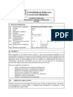 Syllabus Investigacion Cayetano