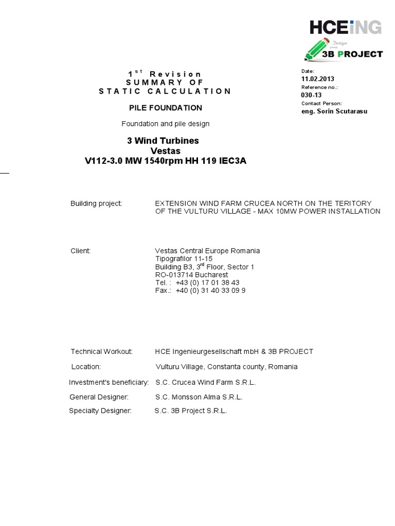(12020ZSt1 - R1en) 1st Revision - Summary of Static Calculation - 3 | PDF