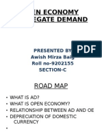Open Economy Aggregate Demand: Presented by Awish Mirza Baig Roll No-9202155 Section-C