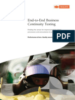 End-To-End Business Continuity Testing