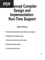 Advanced Compiler Design and Implementation: Run-Time Support