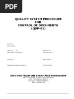 01 QSP Control of Documents