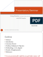 Format For Project Seminar Presentation
