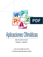 Ejercicios Primera Semana Aplicaciones Ofimáticas