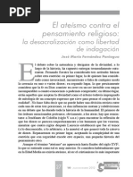 José María Fernández Paniagua - El Ateismo Contra El Pensamiento Religioso