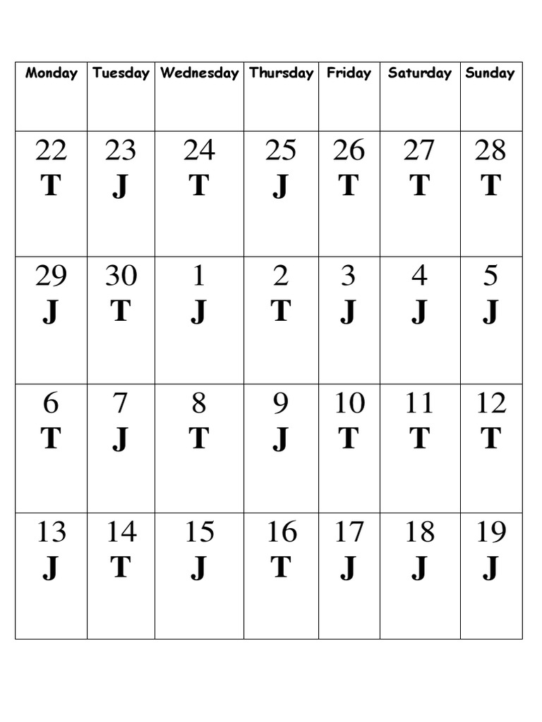 Weekly Schedule Overview | PDF