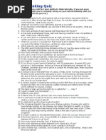 1% Club Logic & Common Sense Quiz | PDF