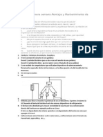 Áctividades Primera Semana Montaje y Mantenimiento de Equipos