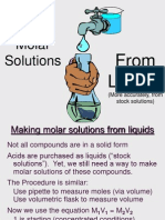 Making Molar Solutions: From Liquids