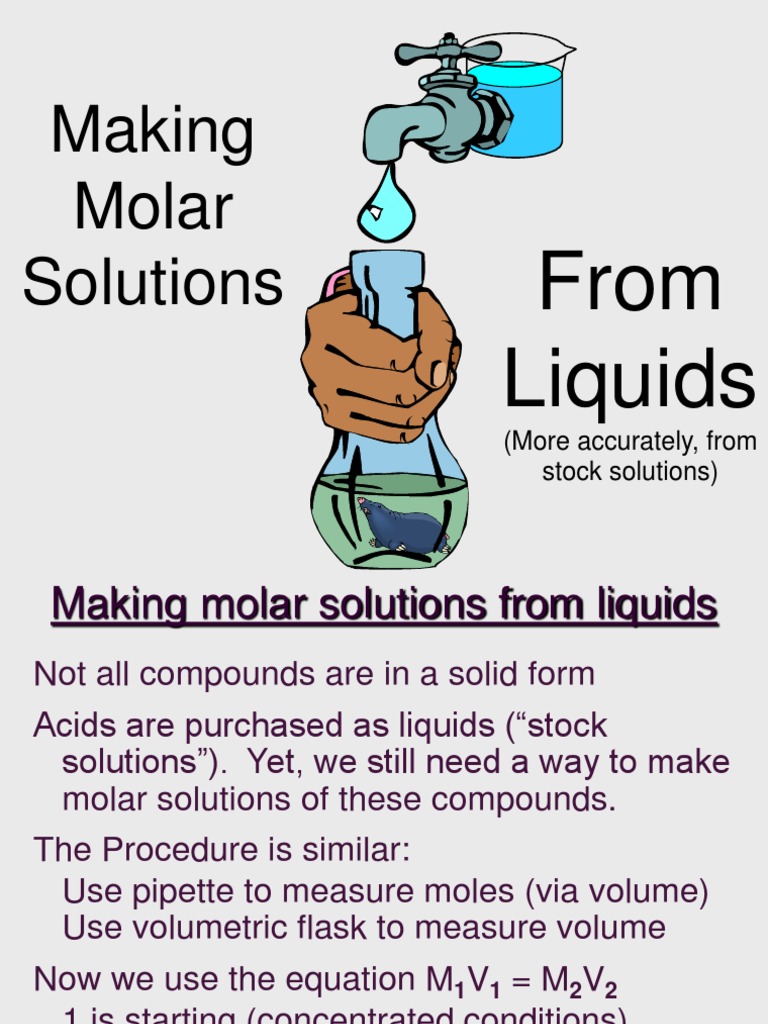 Molar Solution Preparation Guide | PDF | Molar Concentration ...
