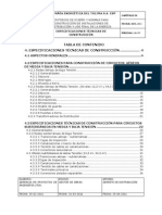 Capitulo 4 Especificaciones Técnicas de Construcción