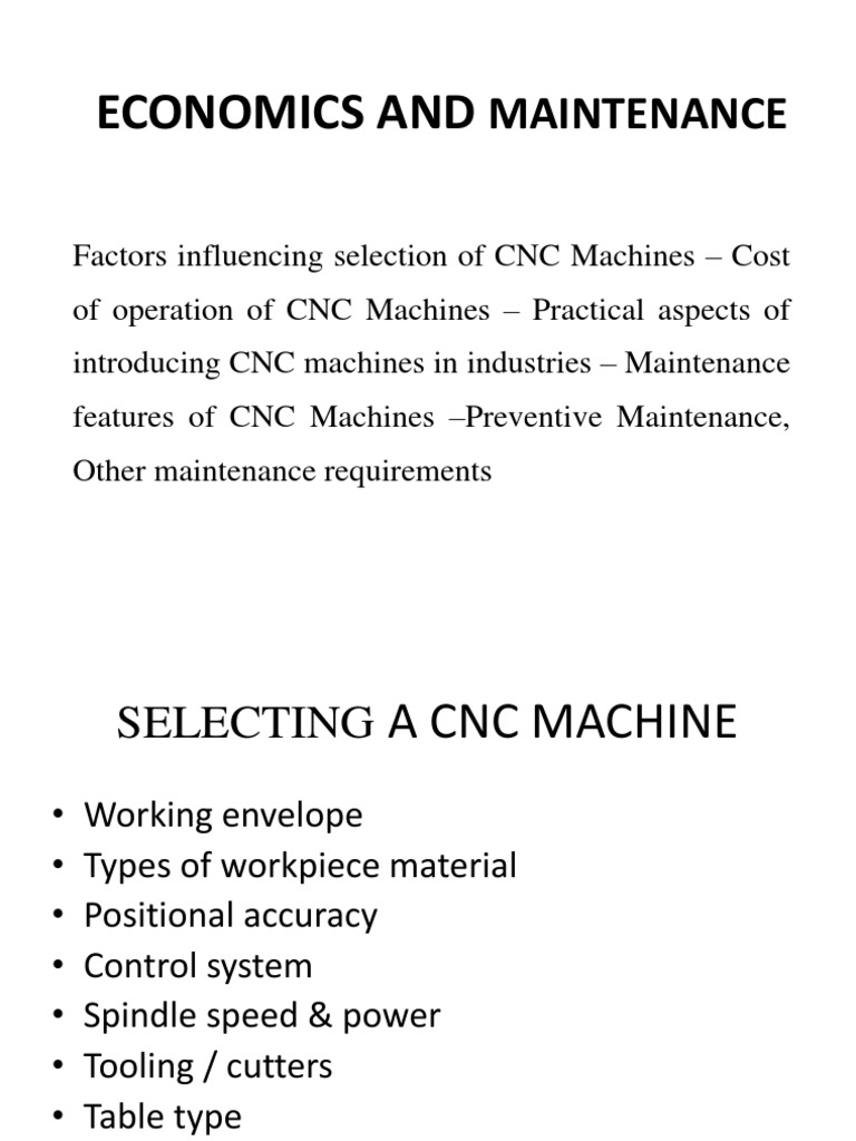 types of machine maintenance