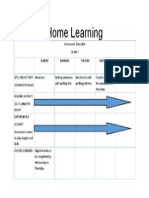 home learning schedule