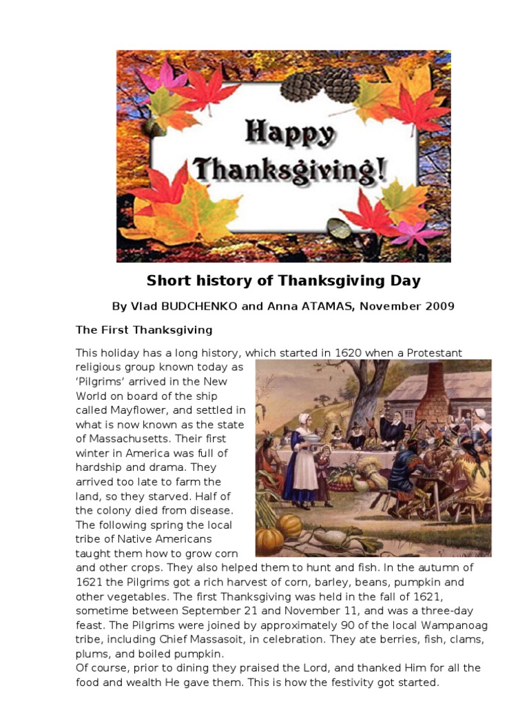 Short History of Thanksgiving Day | Thanksgiving | Festival