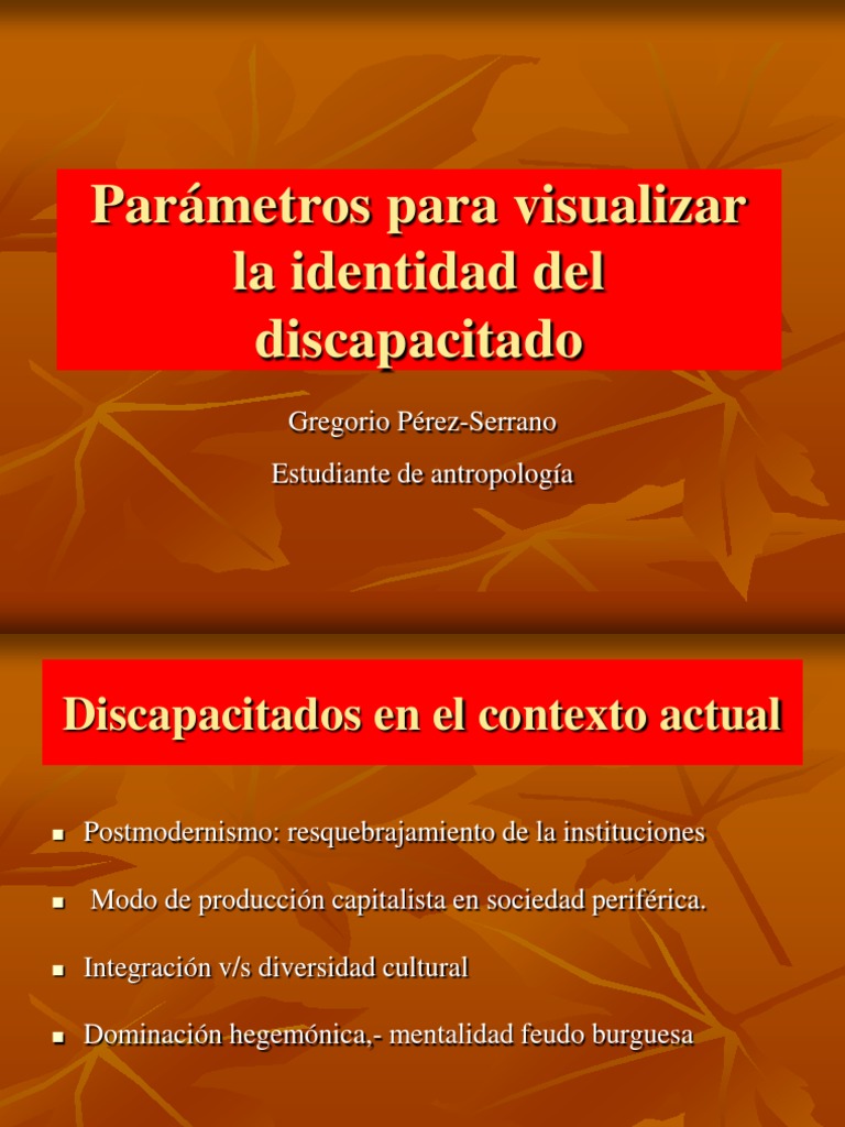 Identidad y Discapacidad en Contexto Social | PDF | Invalidez | Sociedad