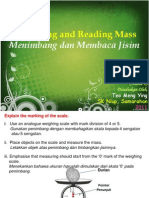 Measuring and Reading Mass: Menimbang Dan Membaca Jisim