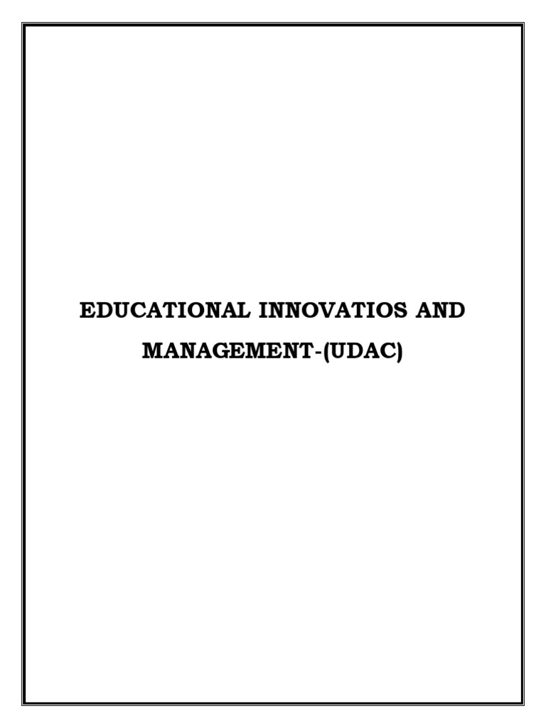 Educational Innovation: Principles & Process | PDF | Test (Assessment ...