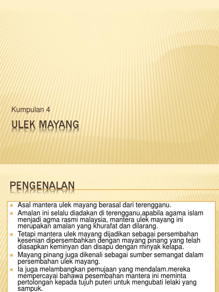 Ulek Mayang Pdf