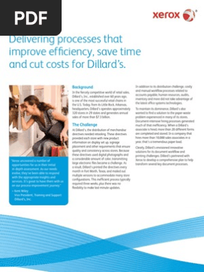 Case Study Dillards Business Process Photocopier - 