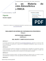 Reglamento en Materia de Contaminación Atmosférica - Reglamento RMCA - Bolivia - InfoLeyes - Legislación Online