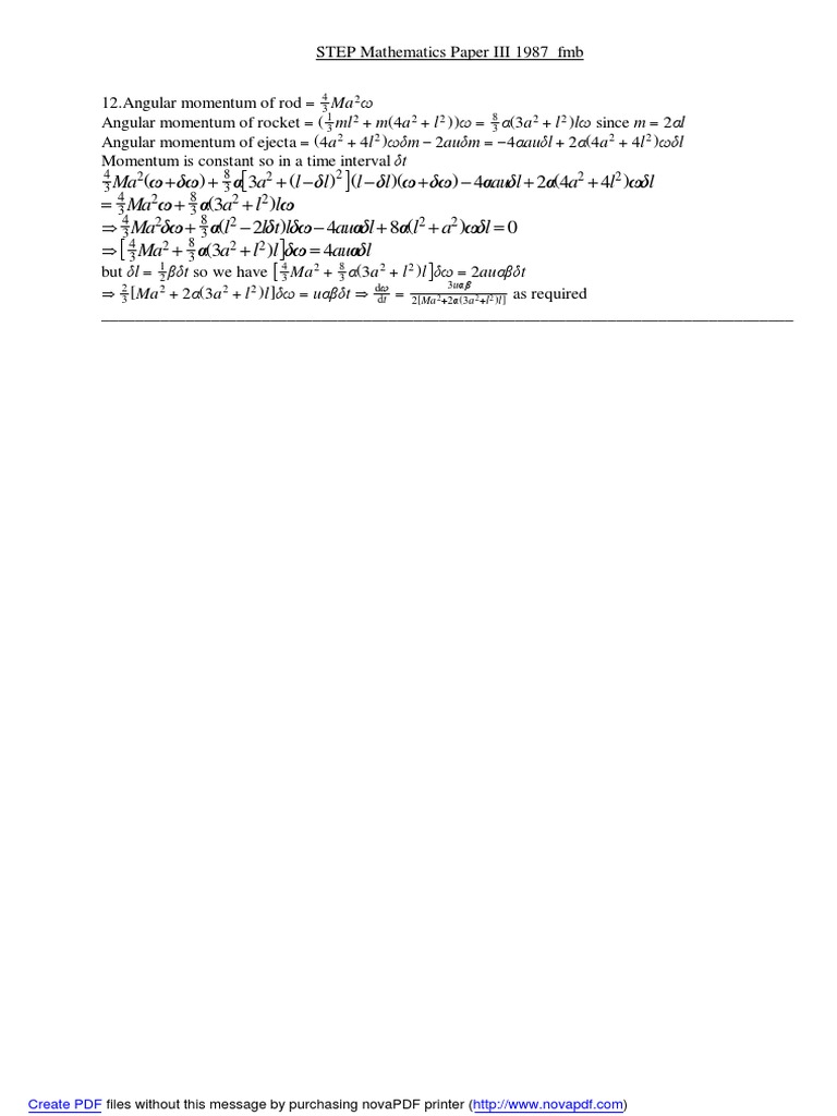 Angular Momentum Calculations in Physics | PDF