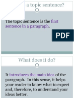 What Is A Topic Sentence