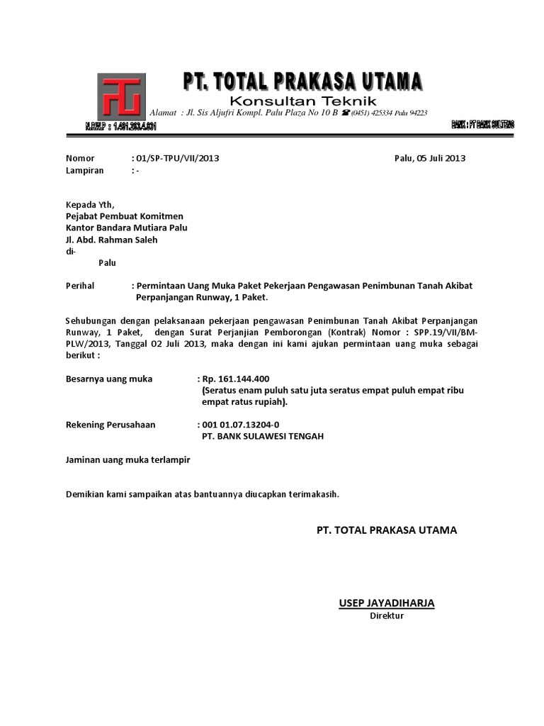 Permohonan Uang Muka