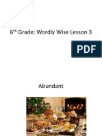 6th Grade Wordly Wise Lesson 3 PP
