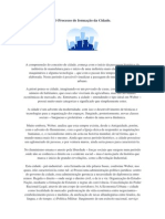 O Processo de Formação Da Cidade - Estudos Sociais e Economicos