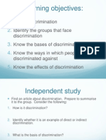 Discrimination Ocr Health and Social Care