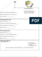 Weekly Planning Sheet