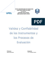 Informe Validez y Confiabilidad Upel-Iutepal