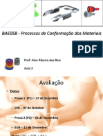 Bae058 - Processo de Conformacão Dos Materiais - Aula 2