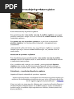 Como Montar Uma Loja de Produtos Orgânicos